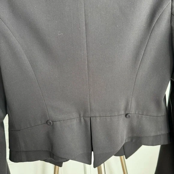 Zara Black Tuxedo Blazer Cropped Jacket Size Small